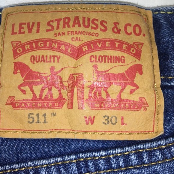 Levi's 511 Shorts W30 Blue Cut Off Distressed Denim New-Mint - Red Tab Levi's - Picture 9 of 12